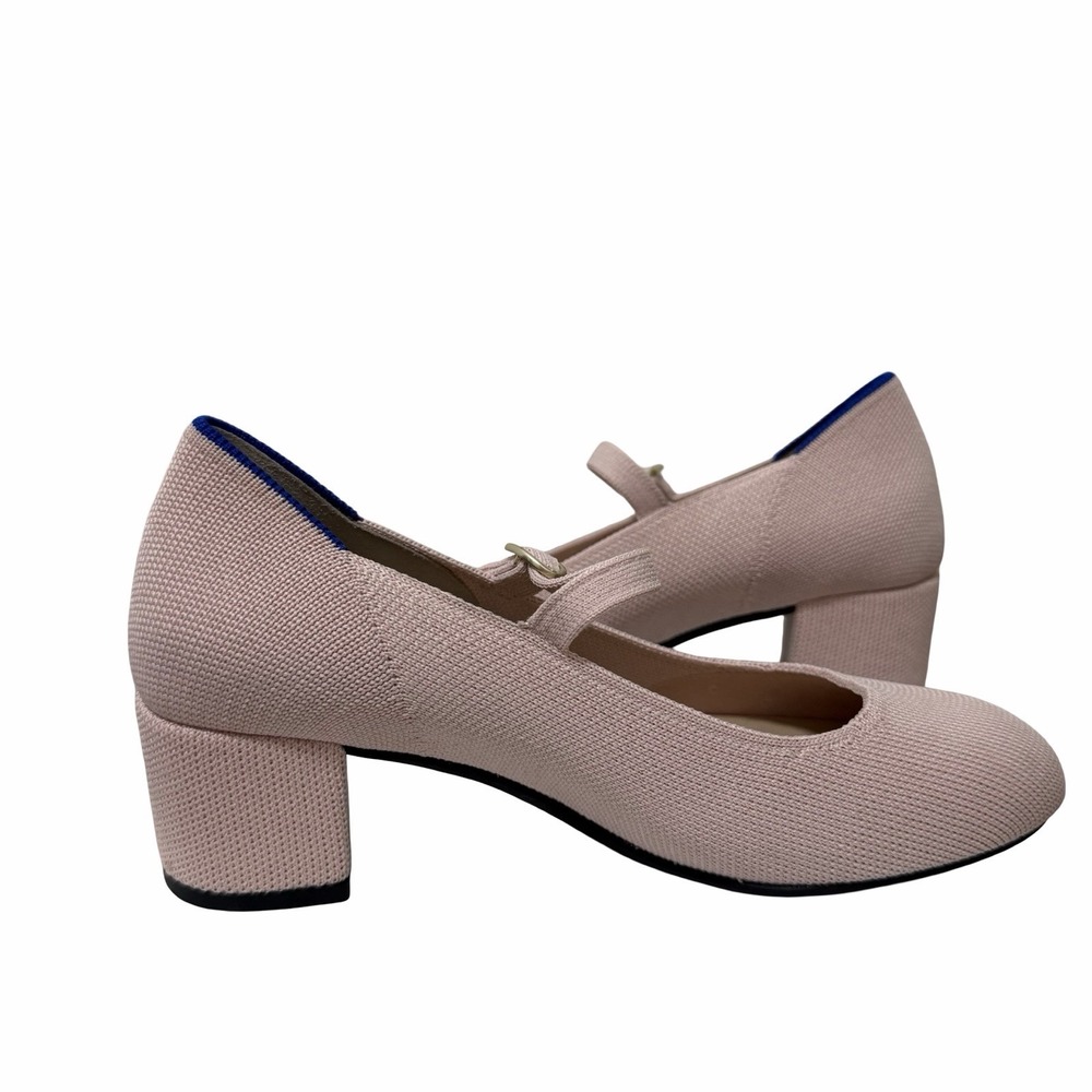 Rothys The Mary Jane Heeled Shoes Womens US 5.5 EU 35.5 Ballerina Pink NWOB - Picture 4 of 10